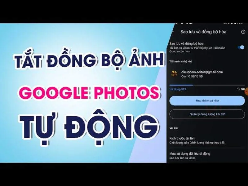 Tiết kiệm dung lượng với cách tắt đồng bộ ảnh Google Photos tự động