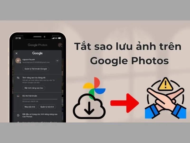 Cách tắt đồng bộ ảnh google photos tự động nhanh