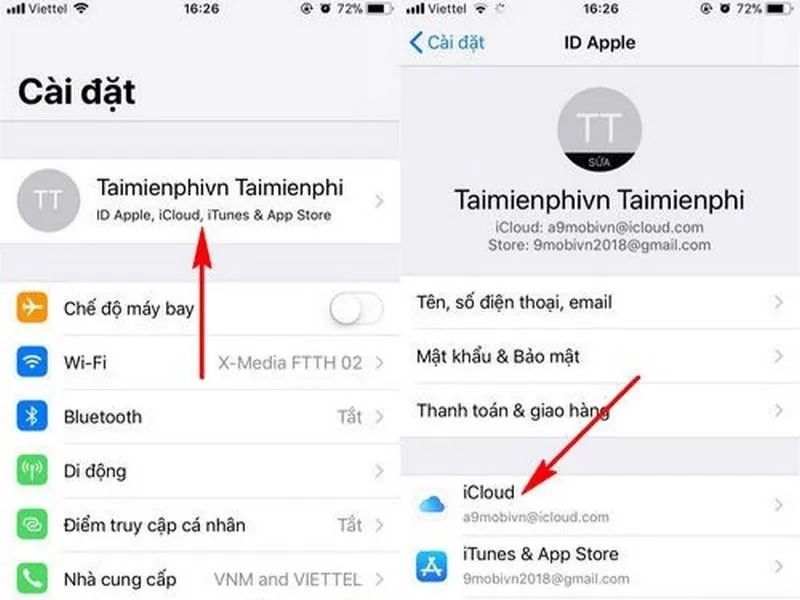 Cách tắt đồng bộ iCloud trên 2 iPhone