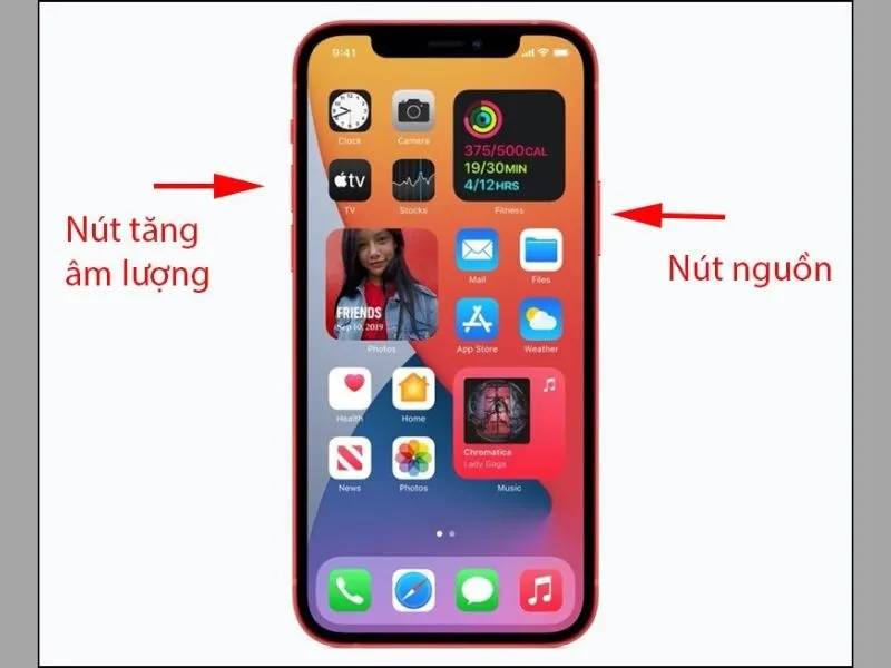 Nhấn giữ hai nút cùng lúc là cách tắt cách tắt nguồn iphone 12 thường dùng