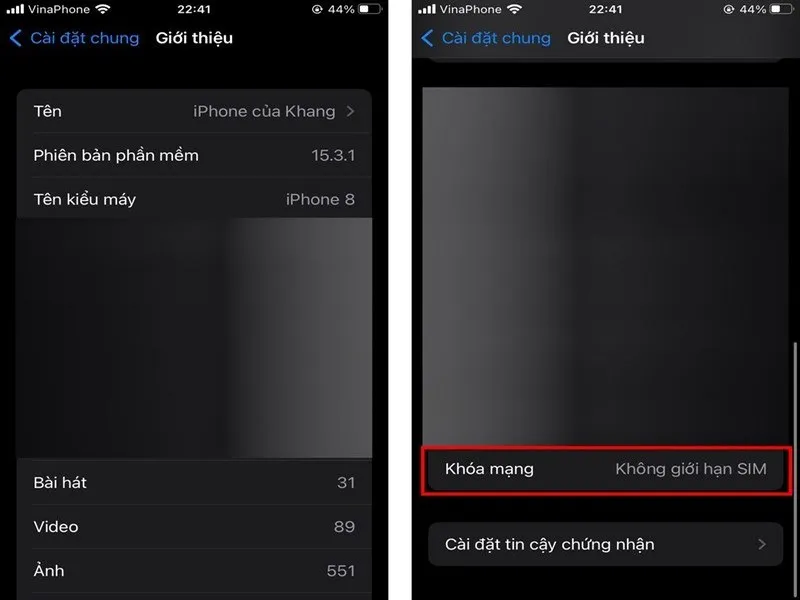 Kiểm tra Iphone Lock hay quốc tế