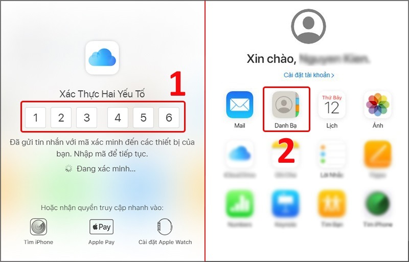 cach xoa danh ba tren icloud