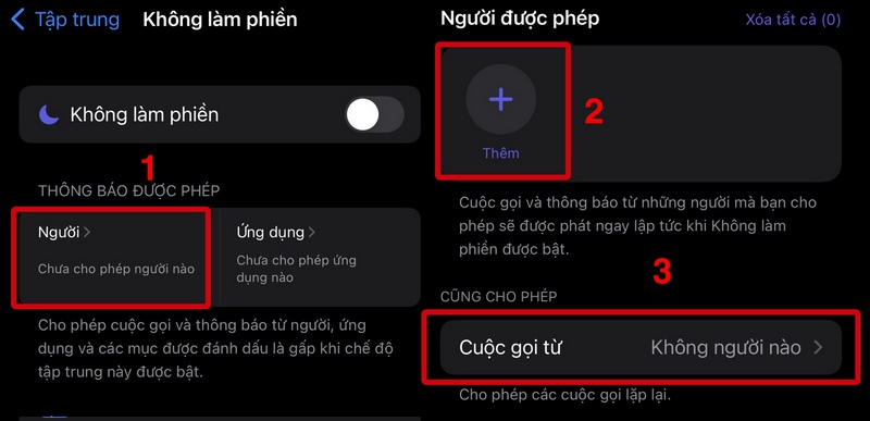 chan nguoi can lien lac tren iphone
