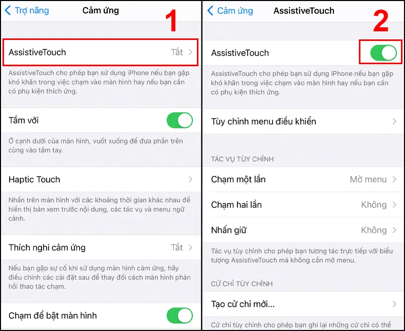 Mở nút Home ảo trên iPhone