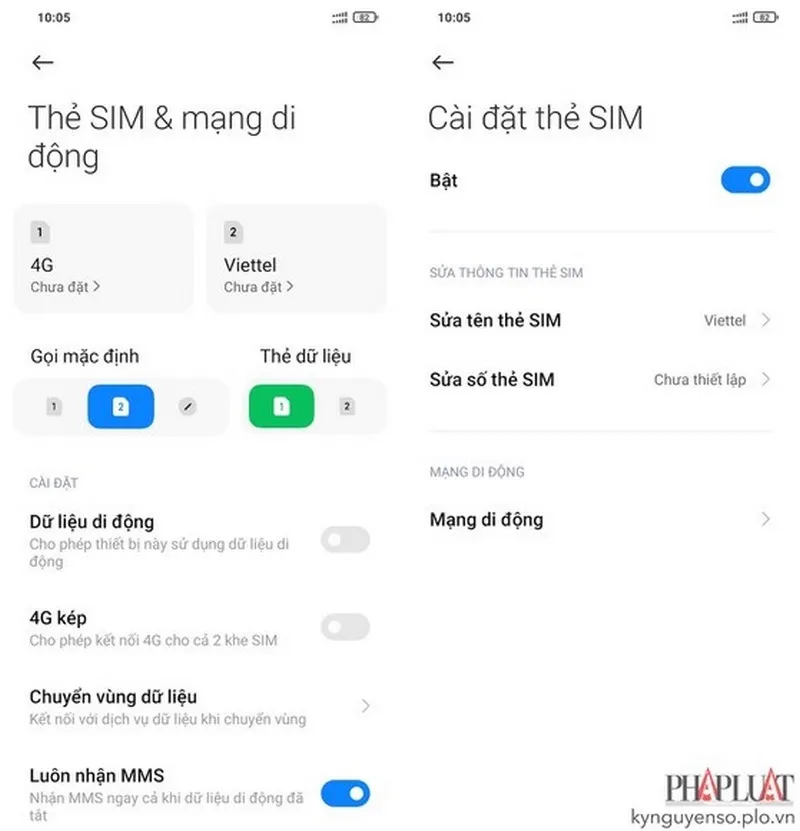 Cách tắt và bật lại thẻ Sim