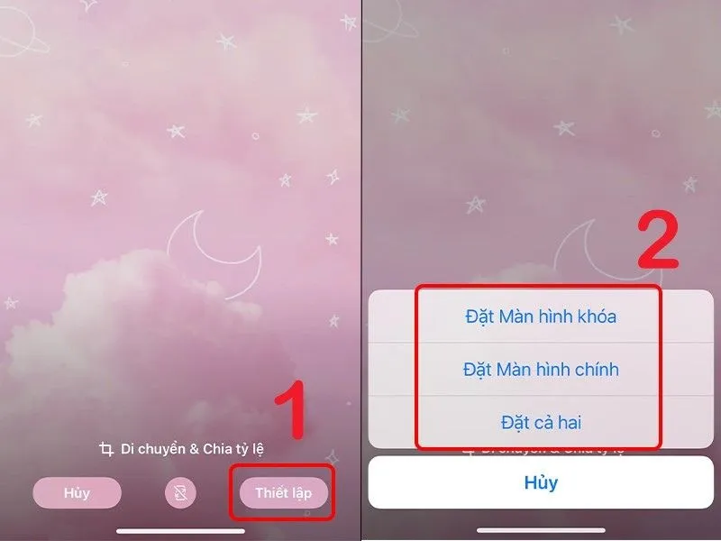 Hoàn tất cài đặt hình nền iPhone đẹp