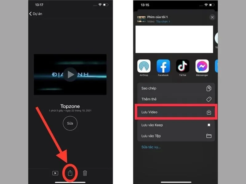 luu trailer vua tao tren iphone