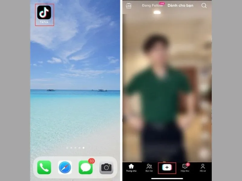 huong dan ghep video tren iphone bang tiktok