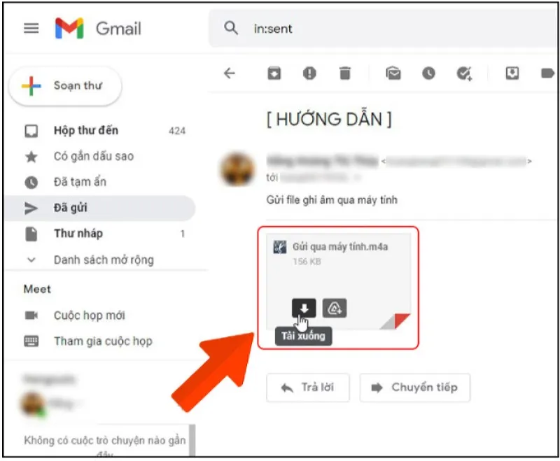 Tải file xuống máy tính