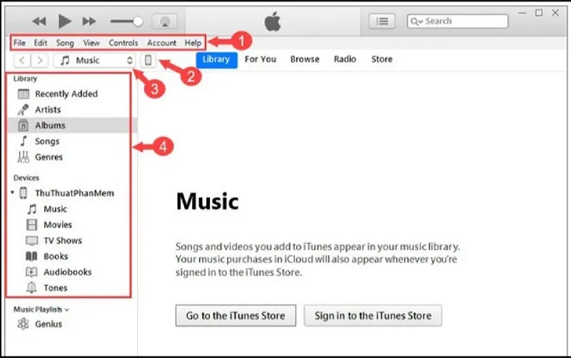 Các bước lấy file ghi âm iPhone qua ứng dụng iTunes