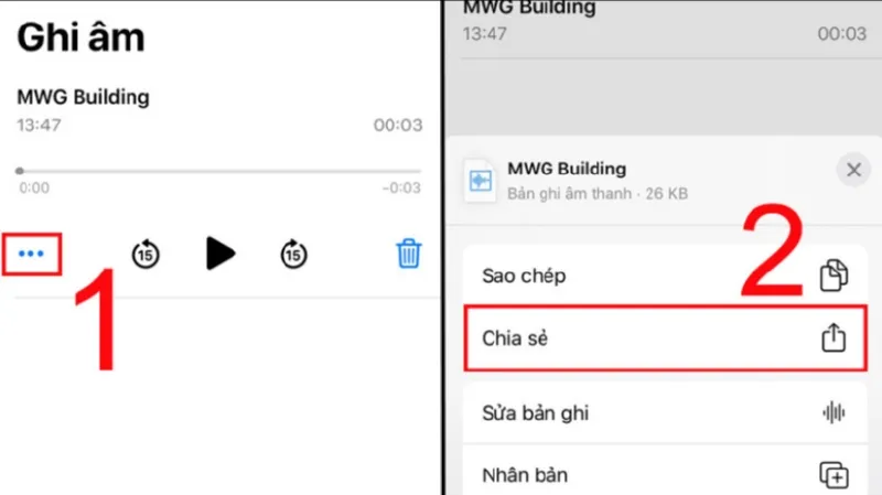 lấy file ghi âm từ iPhone nhanh