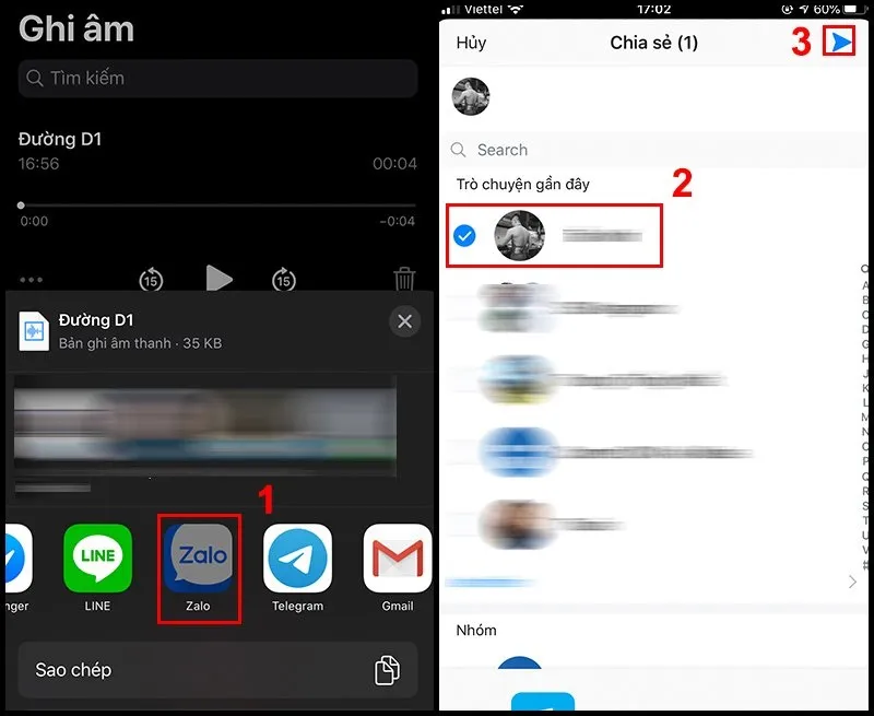chuyển file ghi âm trên iPhone