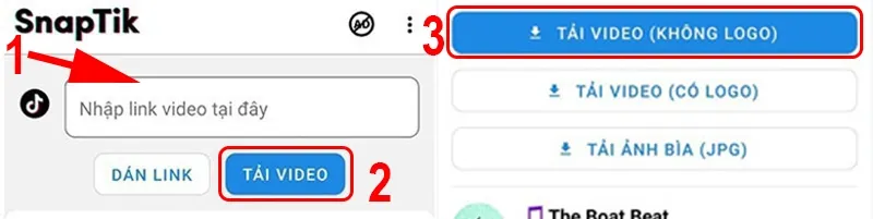 Tải Video Tiktok trên iPhone trong ứng dụng Snaptik ios không bị dính Logo