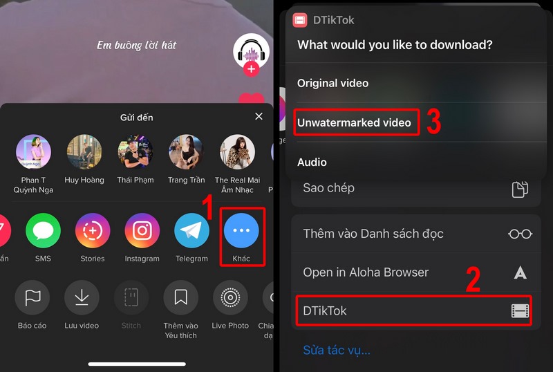 luu video tiktok khong chua logo cho iphone