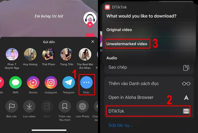 Lưu video TikTok không có logo cho iPhone bằng công cụ phím tắt