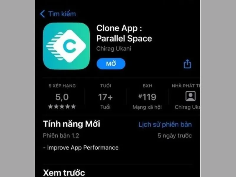 Cách thứ hai để Nhân bản ứng dụng trên iPhone