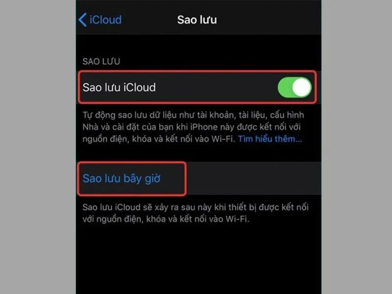 Sao lưu danh bạ iPhone