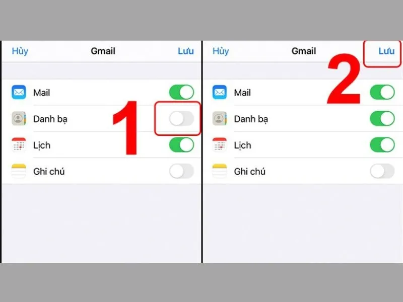 Tiến hành Sao lưu danh bạ iPhone