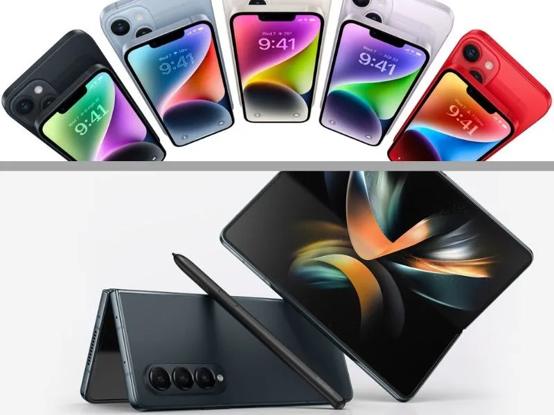 So sánh iPhone 14 và Samsung Zfold 4