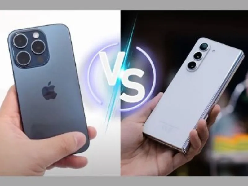 So sánh iPhone 15 Pro Max và Samsung z fold 5 về thiết kế