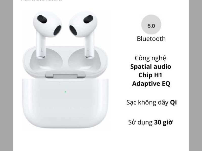 tai nghe iphone 13 pro max phien ban airpods 3