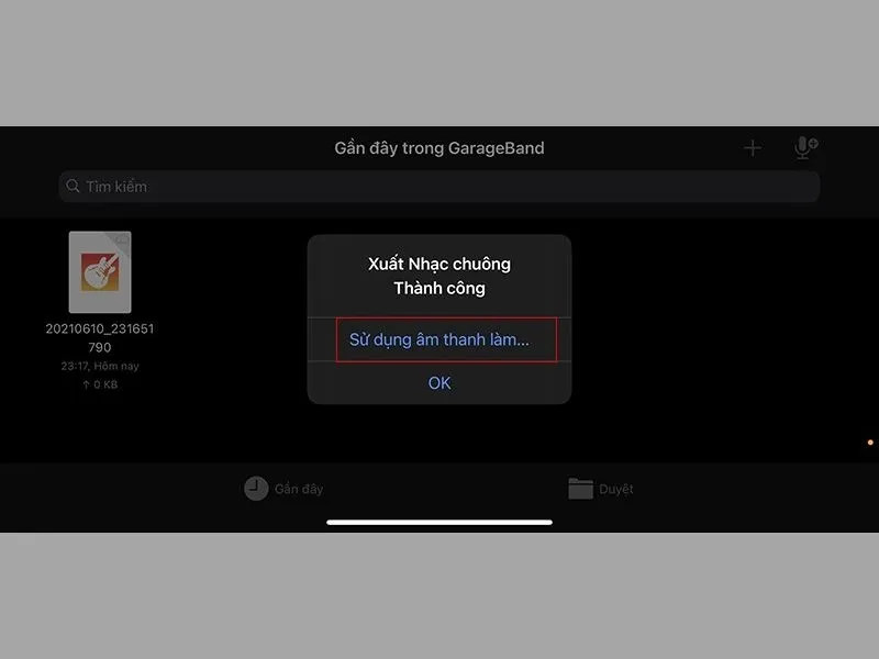 Hoàn thành quá trình tải nhạc Tiktok