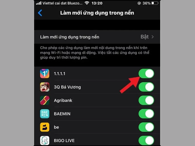 Tắt ứng dụng chạy ngầm trên iPhone hiện có trên điện thoại