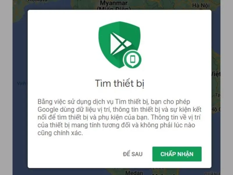 Cung cấp quyền truy cập để có thể tìm điện thoại bị mất qua Gmail