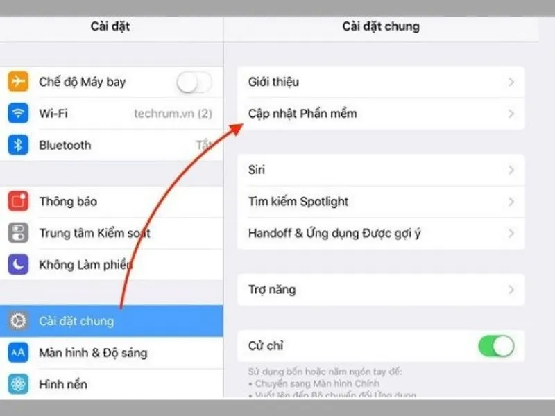 Cập nhật lại hệ điều hành cũng là một cách khiến bạn khắc phục lỗi