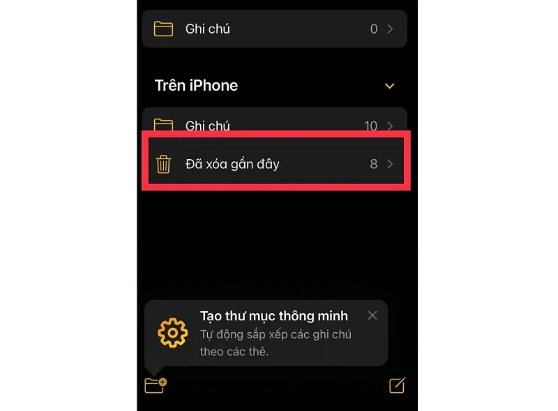 Hướng dẫn cách khôi phục ứng dụng ghi chú trên iPhone