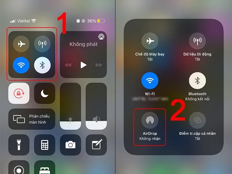 Airdrop là gì? Vuốt màn hình iPhone để mở Airdrop