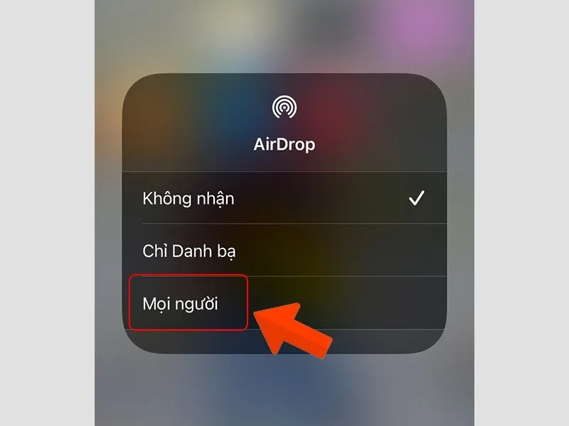 Thiết lập tùy chia sẻ Airdrop iPhone của bạn cho các đối tượng