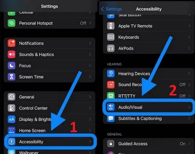 Mở ô “Accessibility