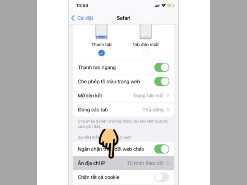 Chọn ẩn địa chỉ IP