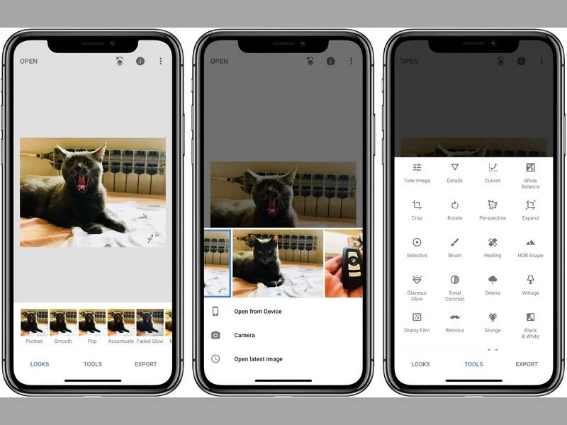 app chụp ảnh đẹp cho iPhone 13 Pro max - Có nhiều công cụ chỉnh sửa