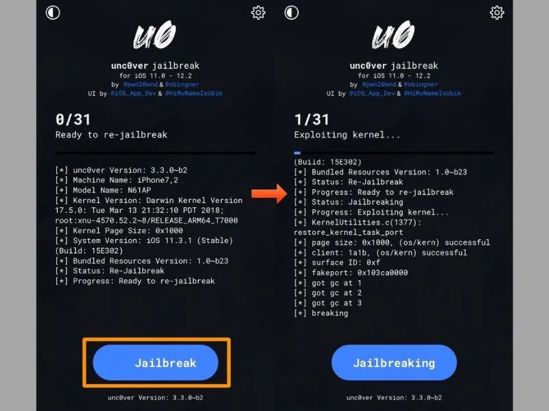 Cài Jailbreak cho Ip của bạn