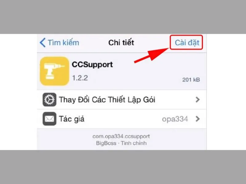 Cài đặt CCSupport trong Cydia