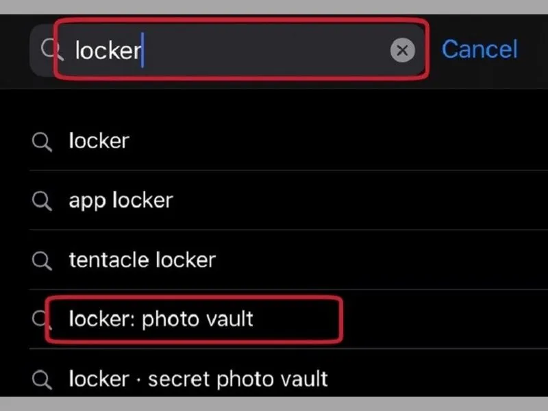 Tìm kiếm ứng dụng Locker