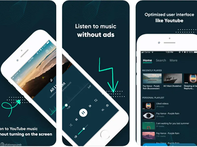 App nghe nhạc Youtube khi tắt màn hình điện thoại iOS - Ứng dụng YouListen 