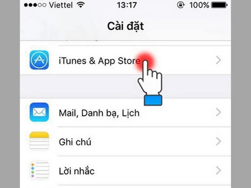 Sign out để khởi động lại app store