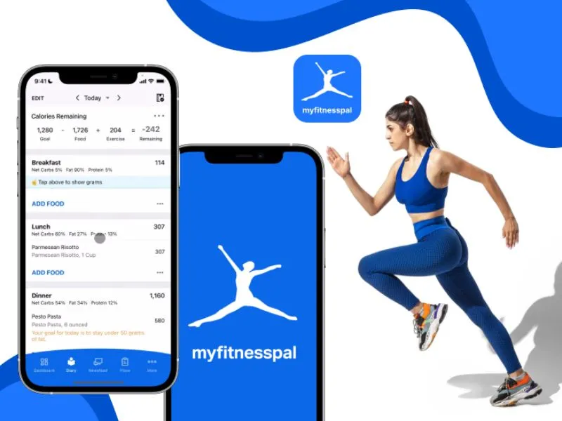 App MyFitnessPal app tập thể dục trên iphone