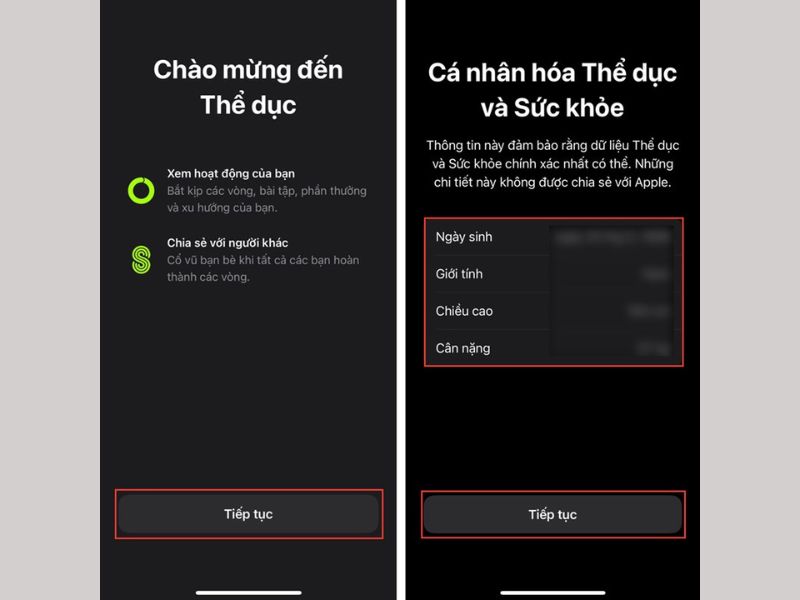 cach su dung app the duc tren iphone