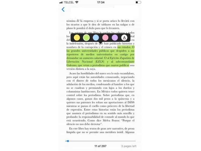 Chọn “Popup” đánh dấu văn bản  Apple Book