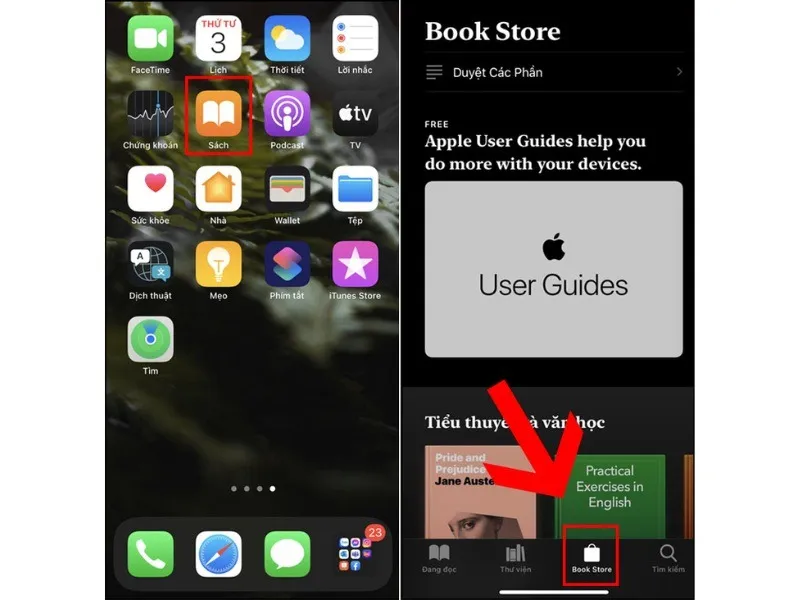 Các đầu sách tại Apple Book