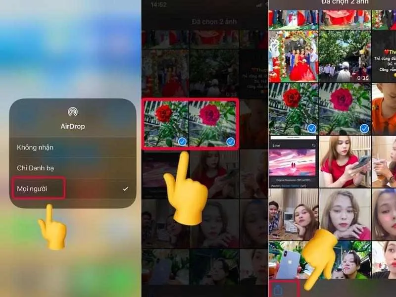 Cách bật airdrop trên iphone để chia sẻ ảnh