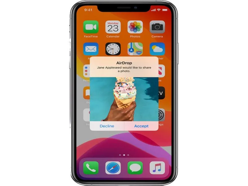 File gửi đến sẽ ở chế độ preview nếu không phải là iOS13