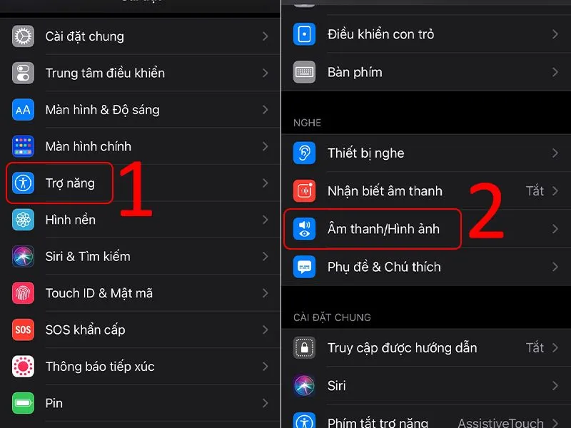 Thao tác đầu tiên để bật đèn flash khi có cuộc gọi đến iphone 6s
