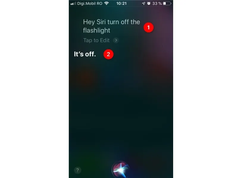 Tắt đèn pin với câu chào trên Siri “Hey Siri