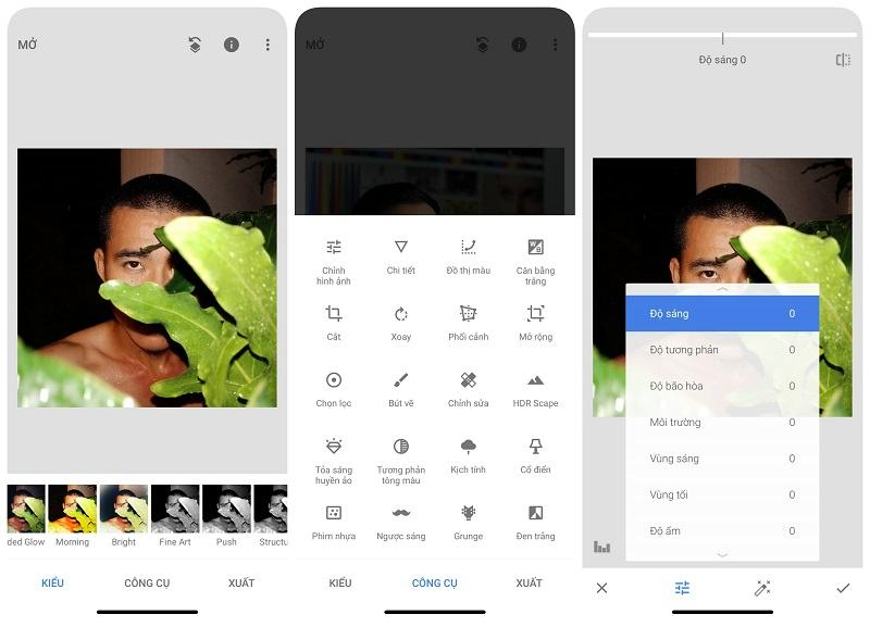 chỉnh mau snapseed - phan mem chinh sua anh tren iphone
