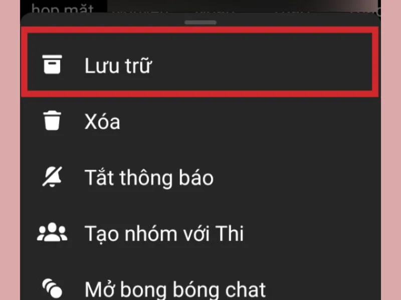 Cách ẩn tin nhắn Messenger trên điện thoại trong mục “Lưu trữ”